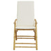 2 Piece Folding Bistro Chairs with Cream White Cushions