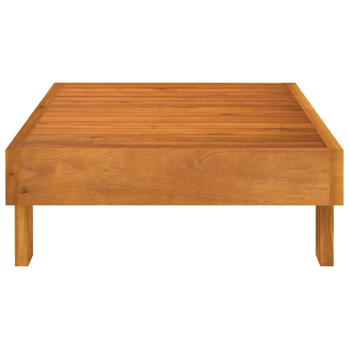 2 Piece Garden Lounge Set with Cream White Cushions Acacia