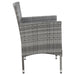 2 Piece Garden Lounge Set with Cushion Poly Rattan Grey