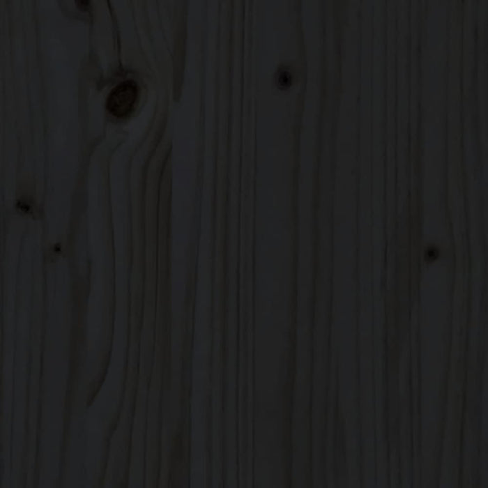 2 Piece Garden Lounge Set with Cushions Black Solid Wood