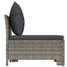 2 Piece Garden Lounge Set With Cushions Grey Poly Rattan