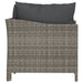 2 Piece Garden Lounge Set with Cushions Grey Poly Rattan