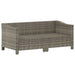 2 Piece Garden Lounge Set with Cushions Grey Poly Rattan