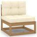 2 Piece Garden Lounge Set with Cushions Honey Brown
