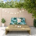 2 Piece Garden Lounge Set with Cushions Impregnated Wood