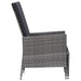 2 Piece Garden Lounge Set with Cushions Poly Rattan Grey