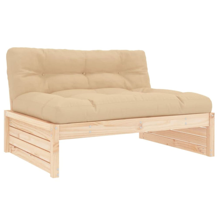 2 Piece Garden Lounge Set with Cushions Solid Wood Tonlotb