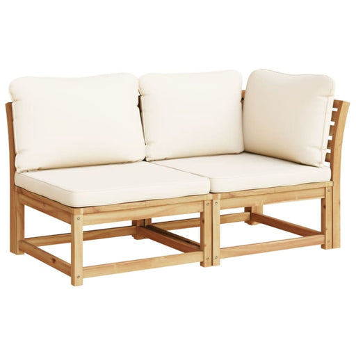 2 Piece Garden Lounge Set With Cushions Solid Wood Acacia