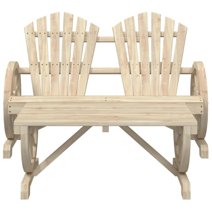 2 Piece Garden Lounge Set Solid Wood Fir Tlpbki