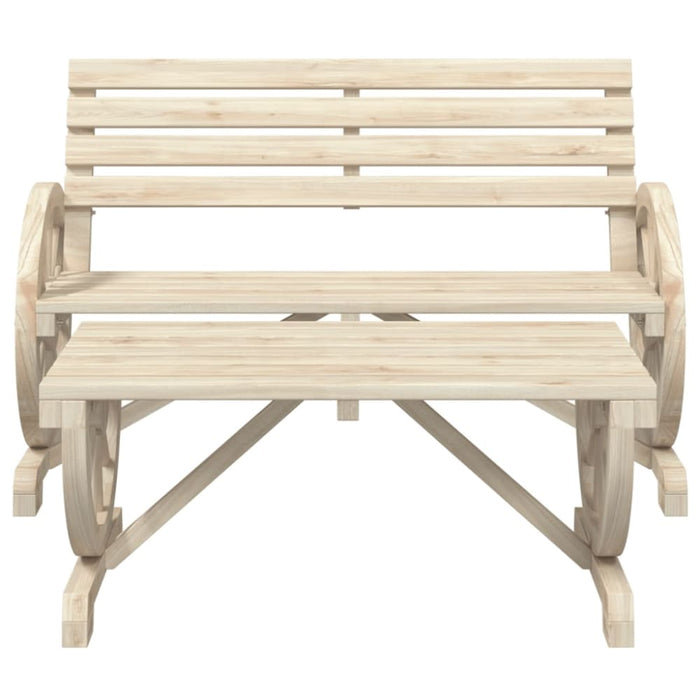 2 Piece Garden Lounge Set Solid Wood Fir Tlpobp