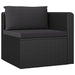 2 Piece Garden Sofa Set with Cushions Poly Rattan Black