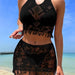 2 Piece Sheer Fishnet Cover Up For Swimwear