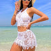2 Piece Sheer Fishnet Cover Up For Swimwear