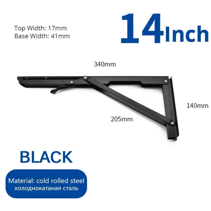 2 Piece Stainless Steel Folding Angle Bracket For Shelf