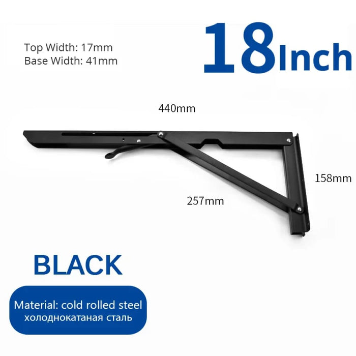 2 Piece Stainless Steel Folding Angle Bracket For Shelf