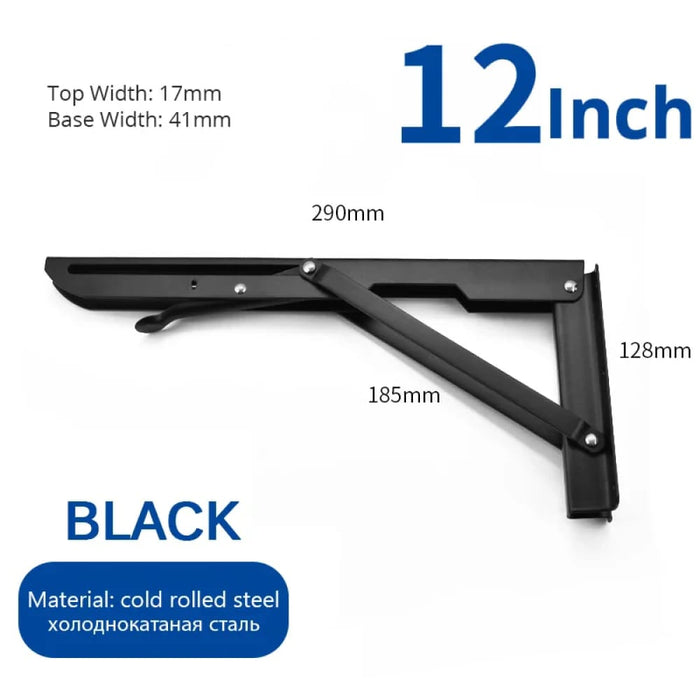 2 Piece Stainless Steel Folding Angle Bracket For Shelf