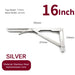 2 Piece Stainless Steel Folding Angle Bracket For Shelf