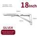 2 Piece Stainless Steel Folding Angle Bracket For Shelf