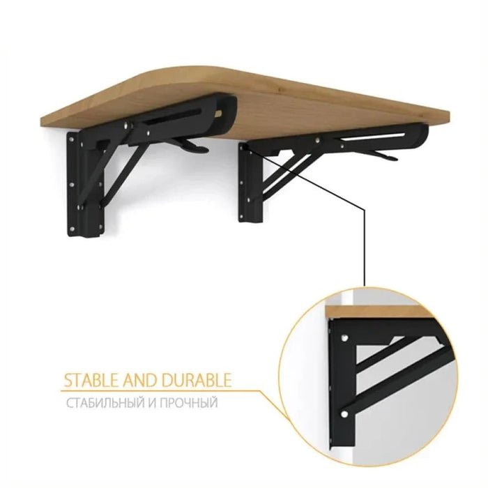 2 Piece Stainless Steel Folding Angle Bracket For Shelf