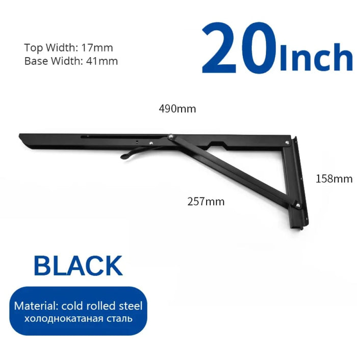 2 Piece Stainless Steel Folding Angle Bracket For Shelf