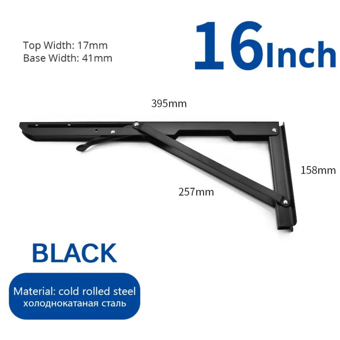 2 Piece Stainless Steel Folding Angle Bracket For Shelf
