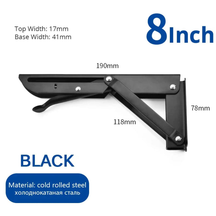 2 Piece Stainless Steel Folding Angle Bracket For Shelf