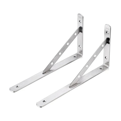 2 Piece Stainless Steel Wall Shelf Brackets