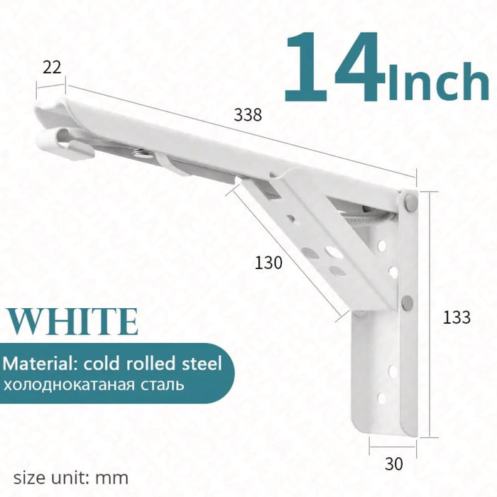 2 Piece Steel Folding Angle Bracket Easy Install For Shelf