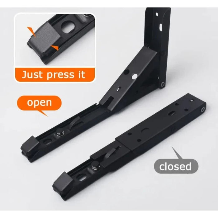 2 Piece Steel Folding Angle Bracket Easy Install For Shelf