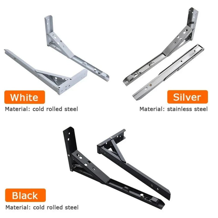 2 Piece Steel Folding Angle Bracket Easy Install For Shelf