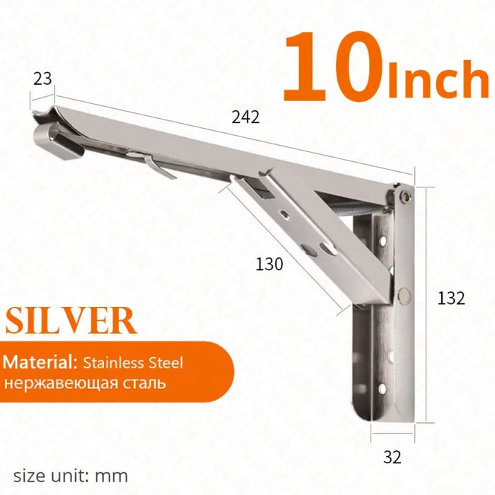 2 Piece Steel Folding Angle Bracket Easy Install For Shelf
