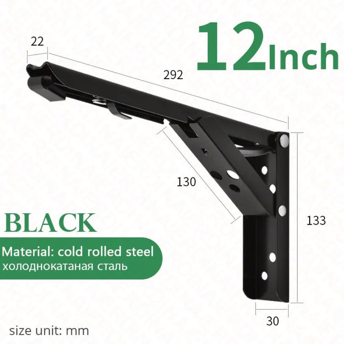 2 Piece Steel Folding Angle Bracket Easy Install For Shelf