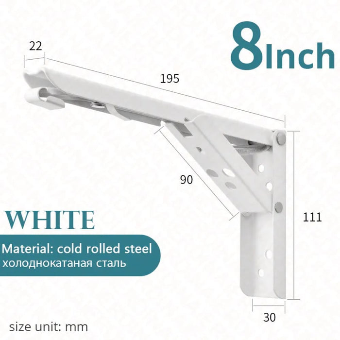 2 Piece Steel Folding Angle Bracket Easy Install For Shelf
