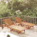 2 Piece Sunlounger Set With Table Solid Wood Acacia Tobakll