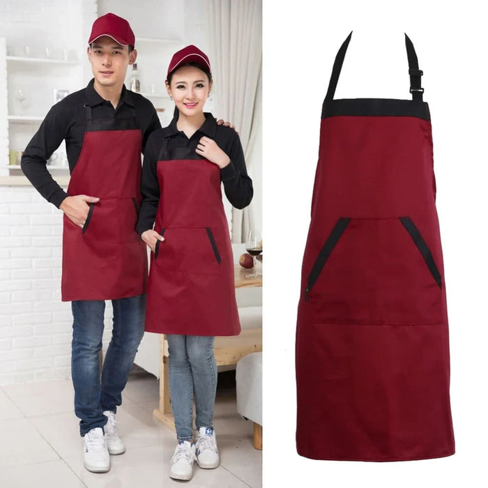 2 Pocket Halter Apron for Chefs and Waiters