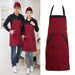 2 Pocket Halter Apron for Chefs and Waiters
