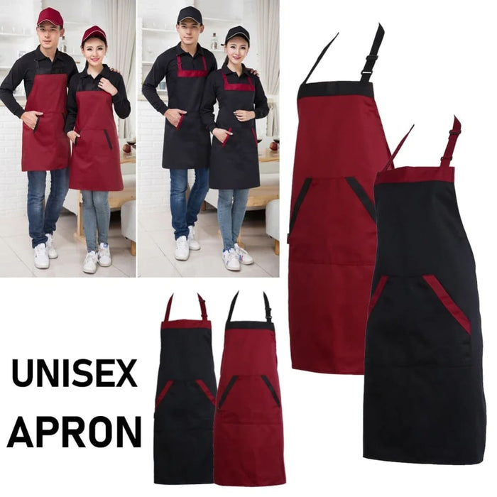 2 Pocket Halter Apron for Chefs and Waiters