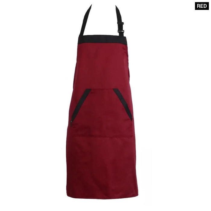 2 Pocket Halter Apron for Chefs and Waiters