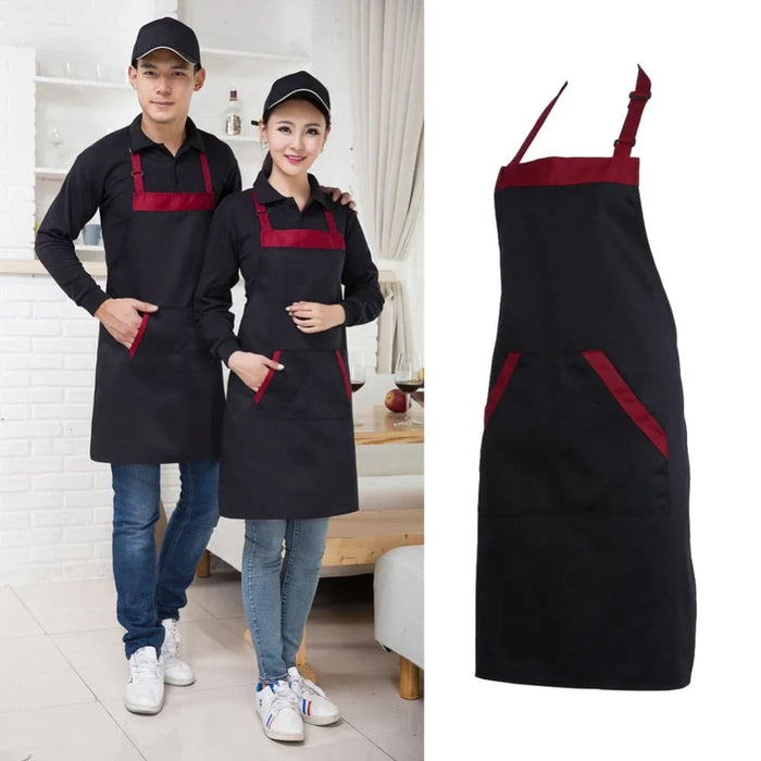 2 Pocket Halter Apron for Chefs and Waiters