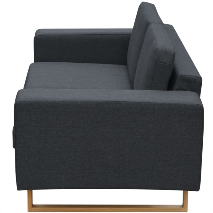 2-seater And 3-seater Sofa Set Dark Grey Xitnol