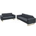 2-seater And 3-seater Sofa Set Dark Grey Xitnol