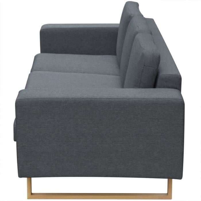2-seater And 3-seater Sofa Set Dark Grey Xitnol