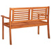 2 - seater Garden Bench With Cushion 120 Cm Solid