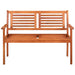 2-seater Garden Bench with Cushion 120 Cm Solid Eucalyptus