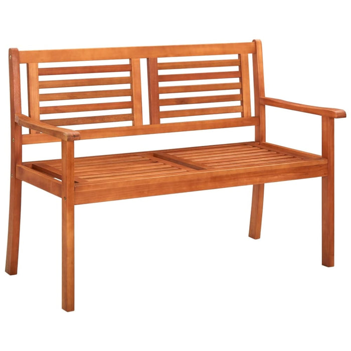 2-seater Garden Bench with Cushion 120 Cm Solid Eucalyptus