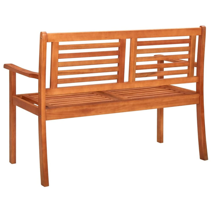 2-seater Garden Bench with Cushion 120 Cm Solid Eucalyptus