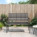 2-seater Garden Bench with Cushion Grey Poly Rattan Tlaoxb