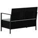 2-seater Garden Bench With Cushions Black Poly Rattan Tlaoox