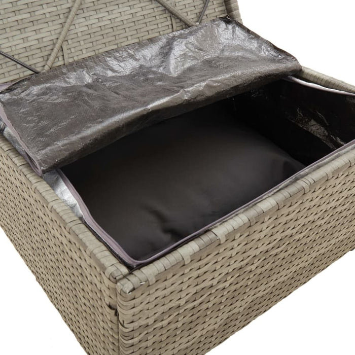 2-seater Garden Sofa with Cushions Grey Poly Rattan Tonlio