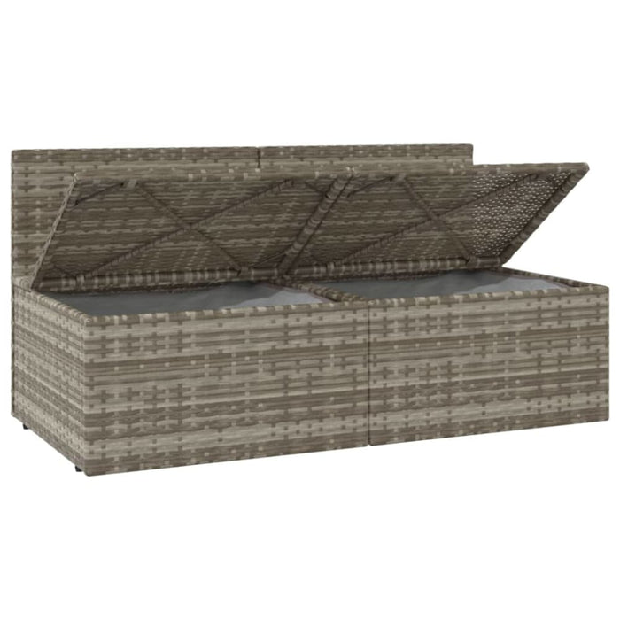 2-seater Garden Sofa with Cushions Grey Poly Rattan Tonlio